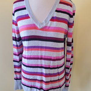 Worthington Multi Striped Sweater, size Large